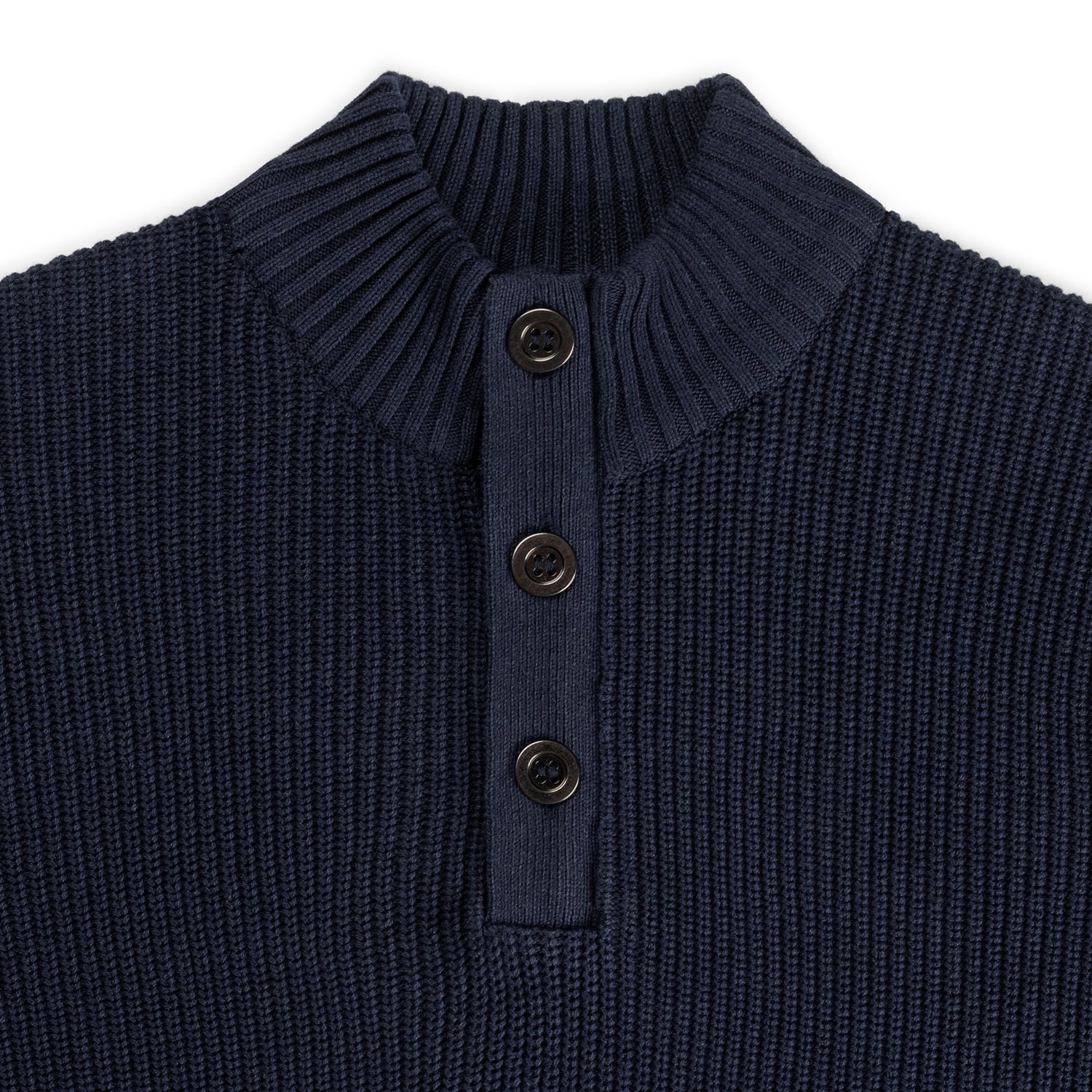 Half zip-knopen blauw