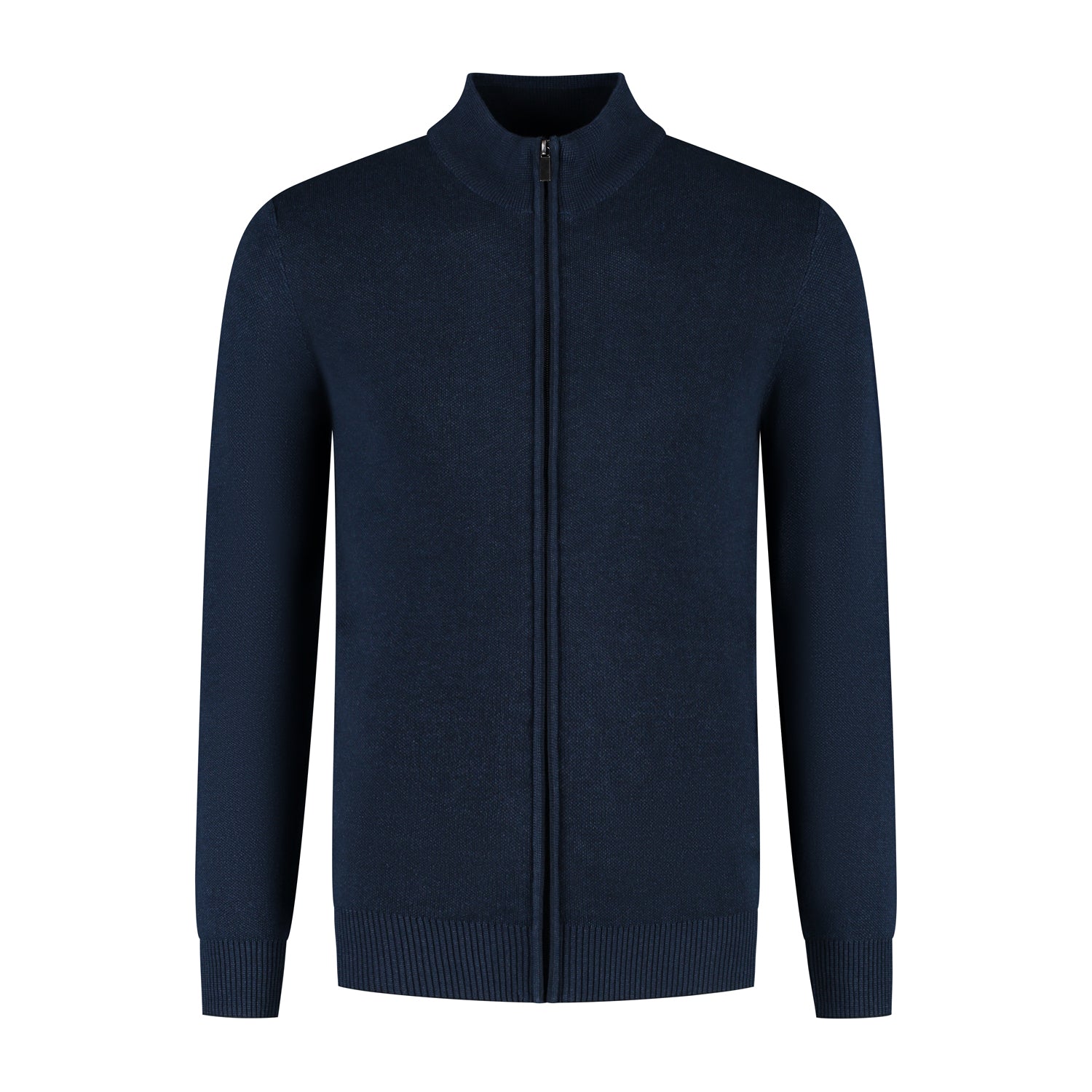 Full zip two-tone navy