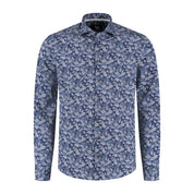 Overhemd Blumfontain paisleyprint blauw