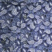 Overhemd Blumfontain paisleyprint blauw