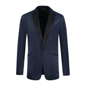 Dinnerjacket velvet donkerblauw