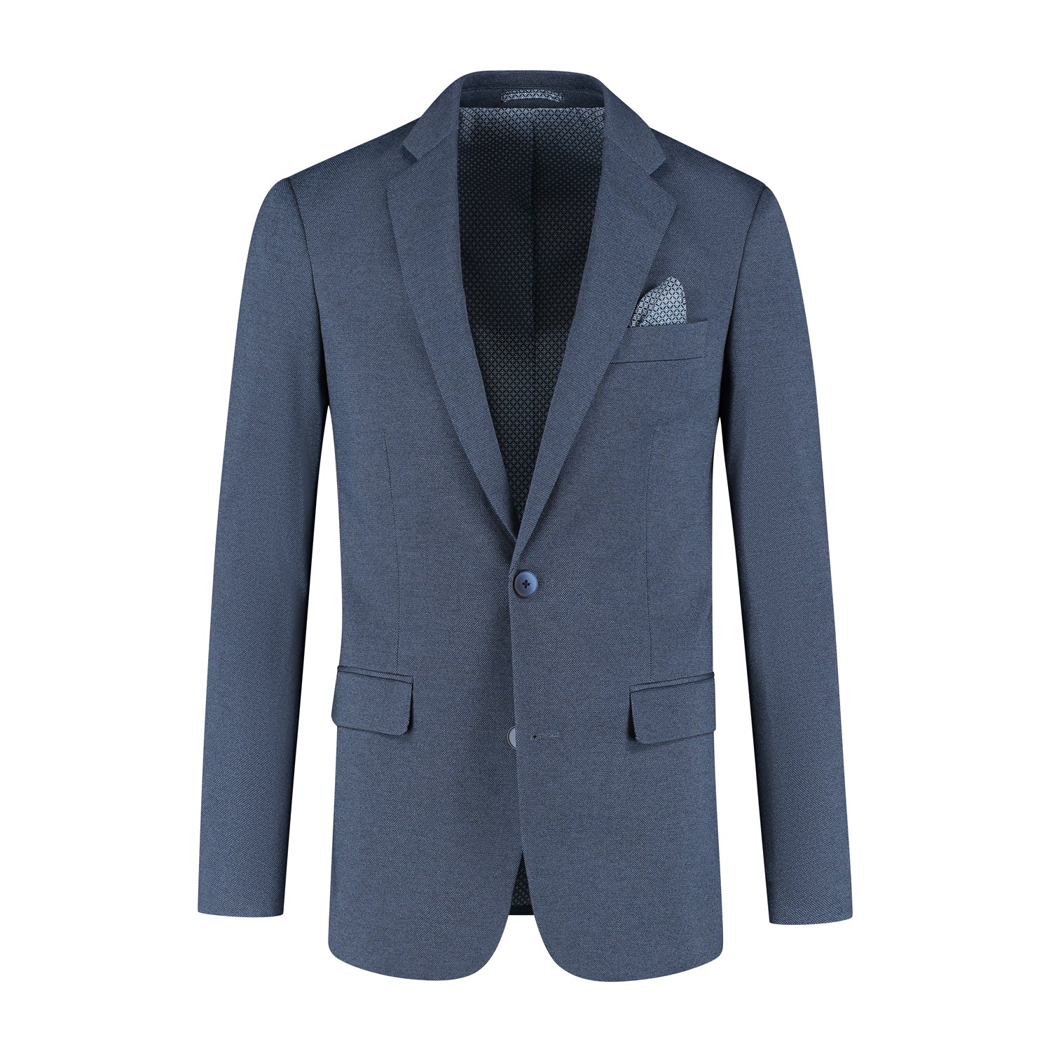 Jacket stretch birdseye blue