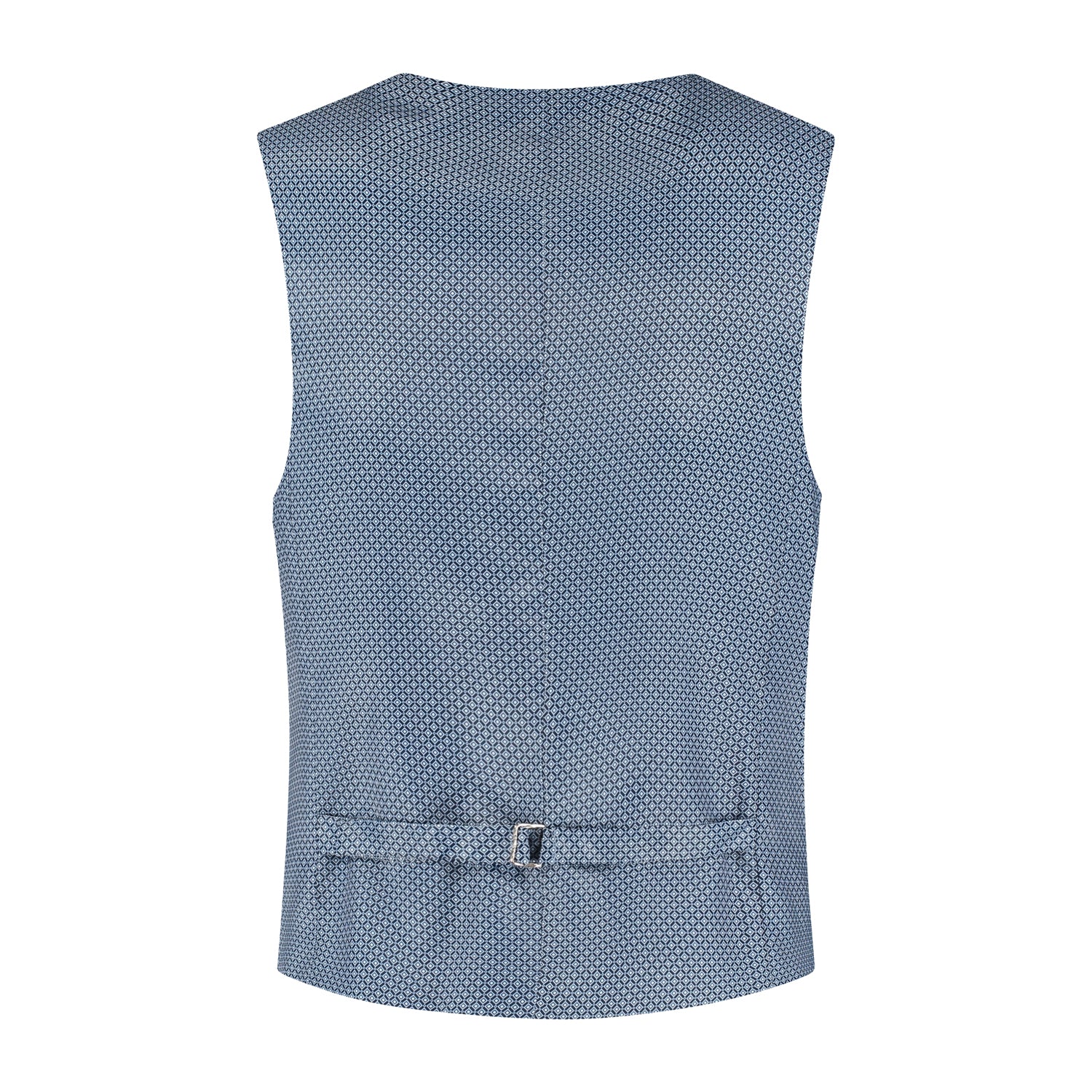 Gilet stretch birdseye blauw