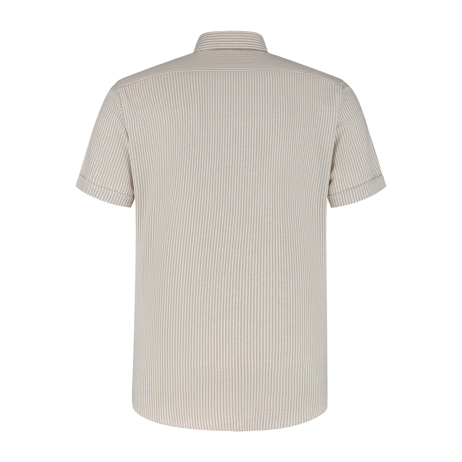 Korte mouw knit streep beige