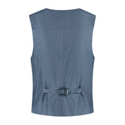 Gilet linnenblend duifblauw