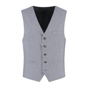 Gilet linnenblend zilvergrijs