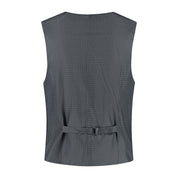 Gilet linnenblend zilvergrijs