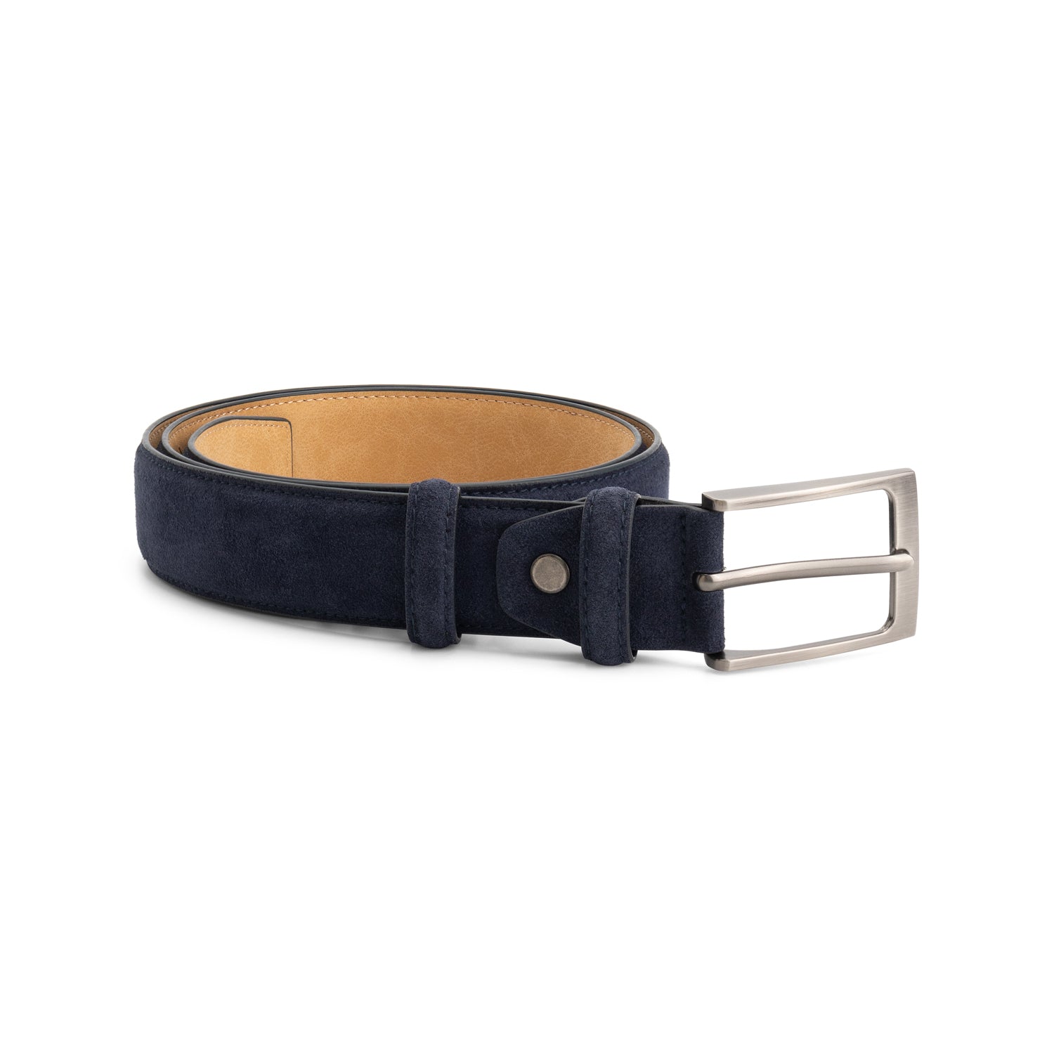 Riem suede donkerblauw