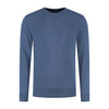 Ronde hals two-tone blauw