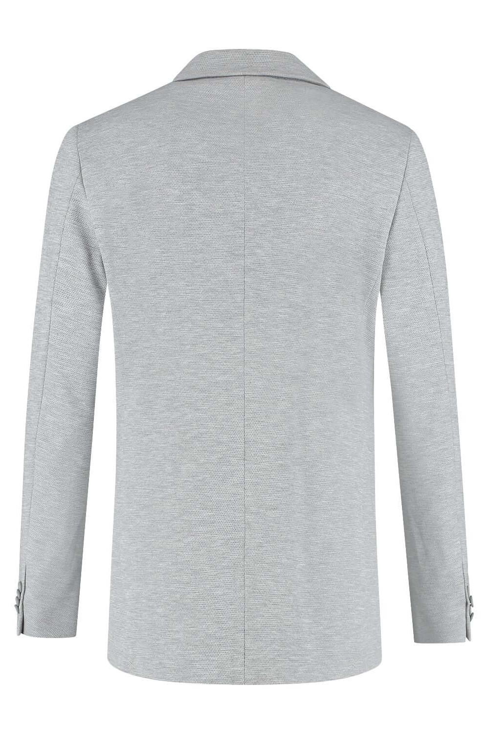 Pak Stretch Piqué Melange Grijs 2-delig