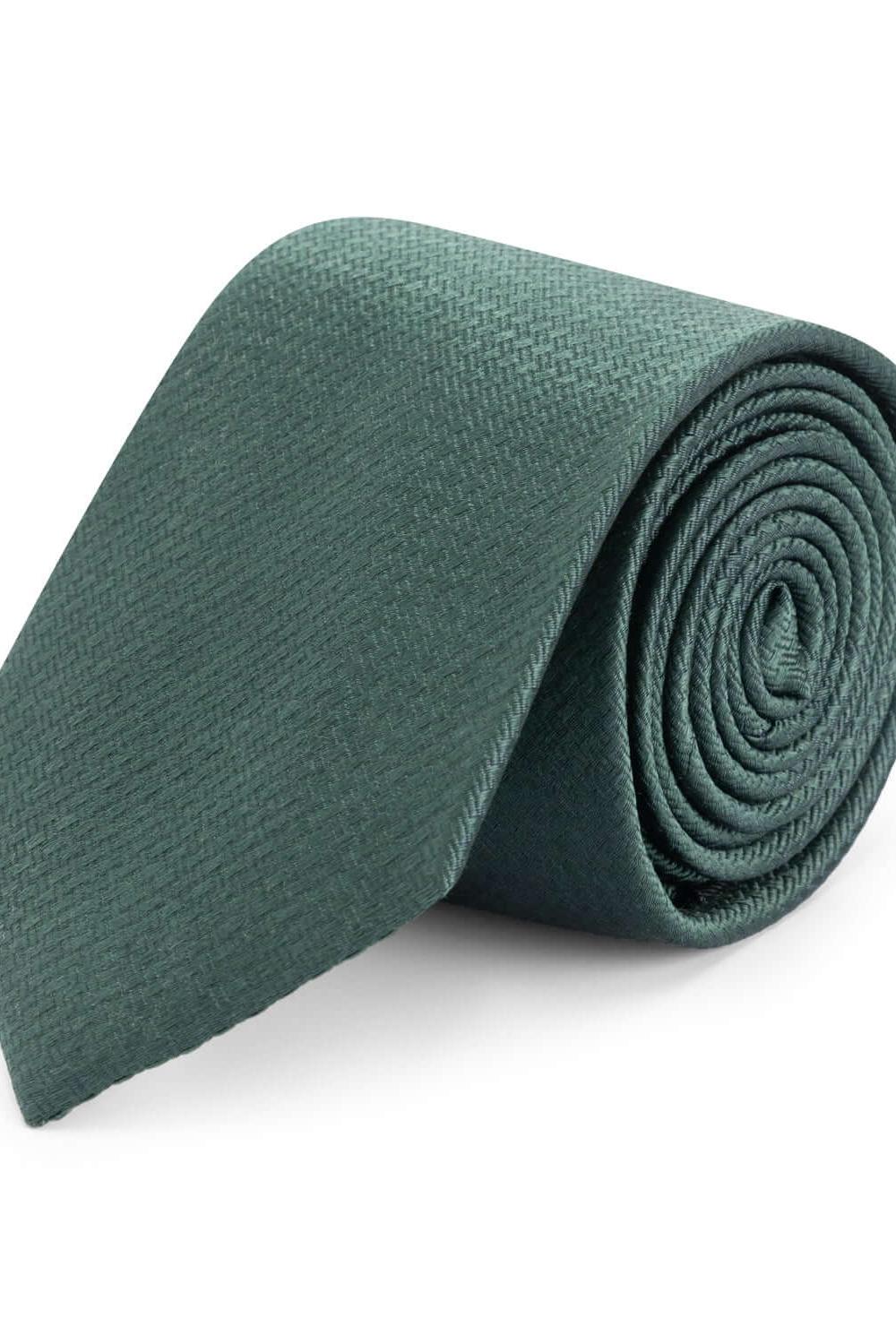 Stropdas zijde patronen groen, elegante groene zijde microprint-das, perfect voor formele gelegenheden.