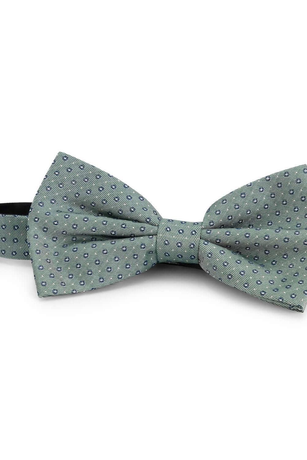 Strik zijde print stippel groen