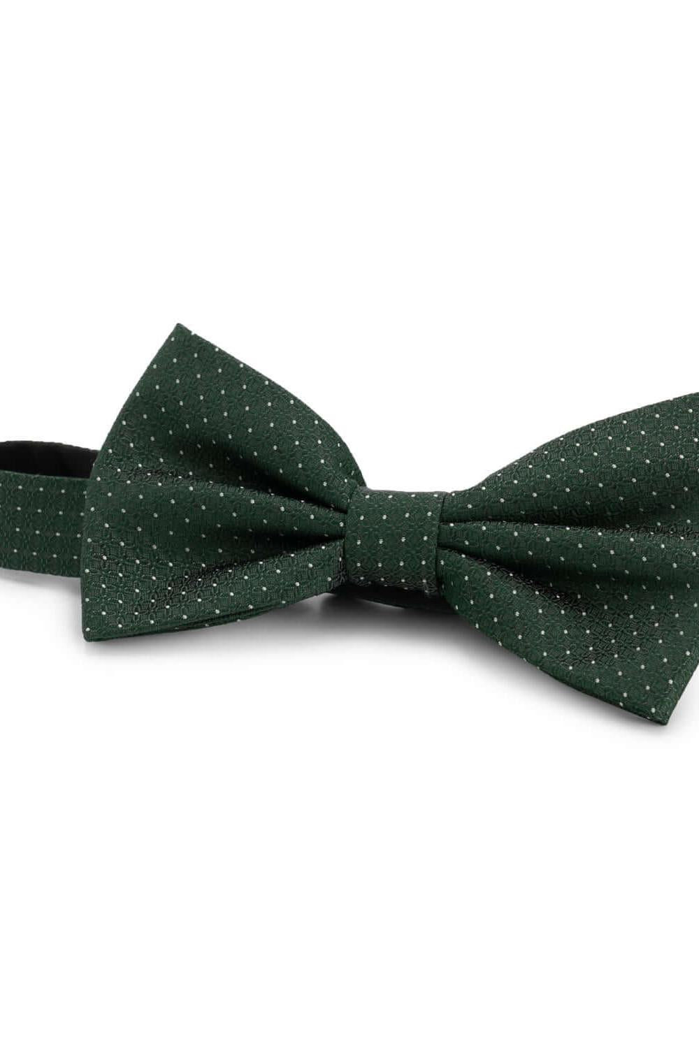 Strik zijde print stippel groen, elegante groene vlinderdas met subtiele stippelprint en verstelbare sluiting.