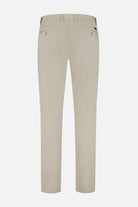 Back view of Chino stretch dobby zand pants in light beige color.