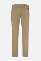 Back view of Chino stretch dobby bruin pants showcasing sleek design and comfortable fit.