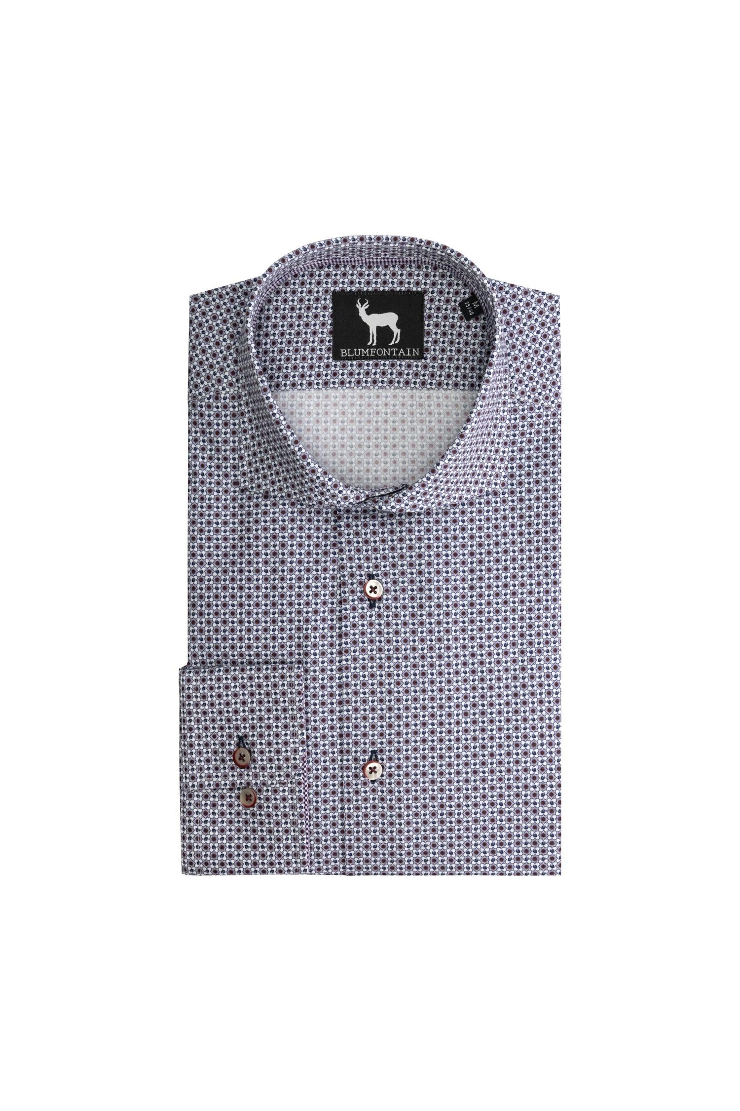 Bloemprint blauwpaars