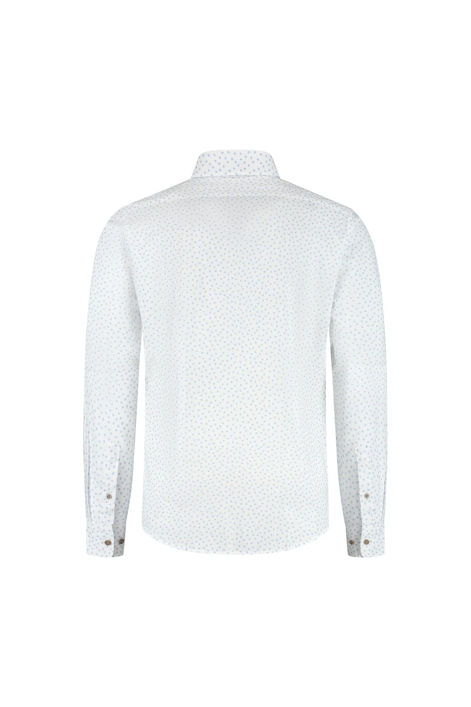 Blumfontain bloemprint beige-blauw