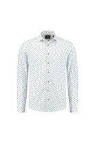 Blumfontain bloemprint blauw-bruin