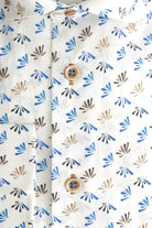 Blumfontain bloemprint blauw-bruin ML7
