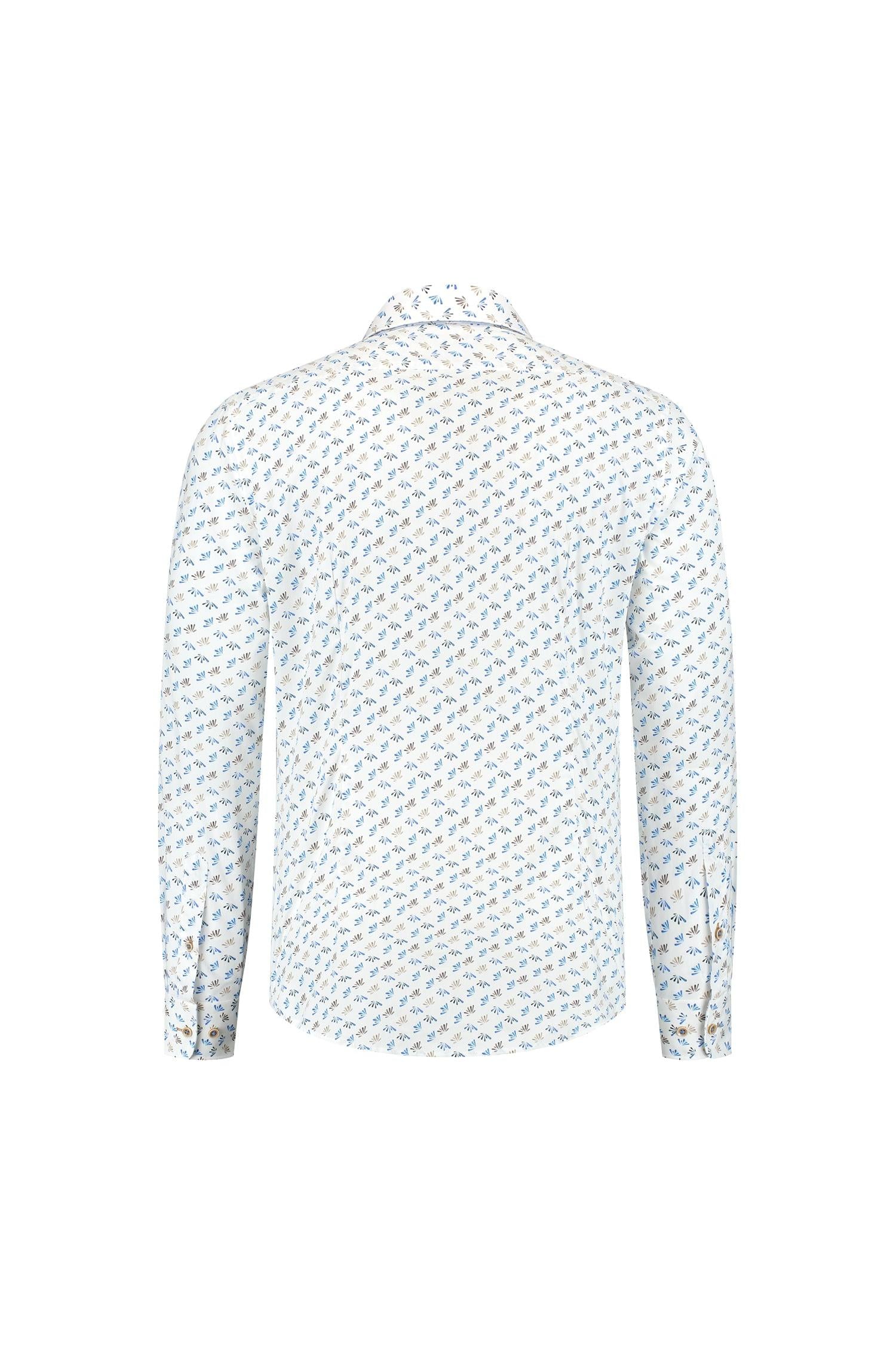 Blumfontain bloemprint blauw-bruin ML7