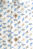 Blumfontain bloemprint blauw-bruin ML7
