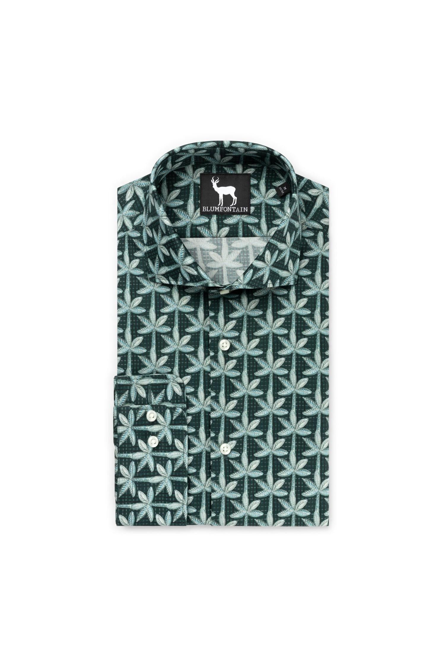 Blumfontain bloemprint groen