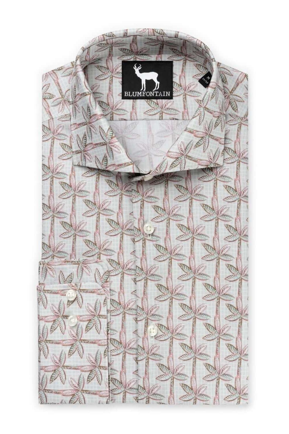 Blumfontain bloemprint rozegroen