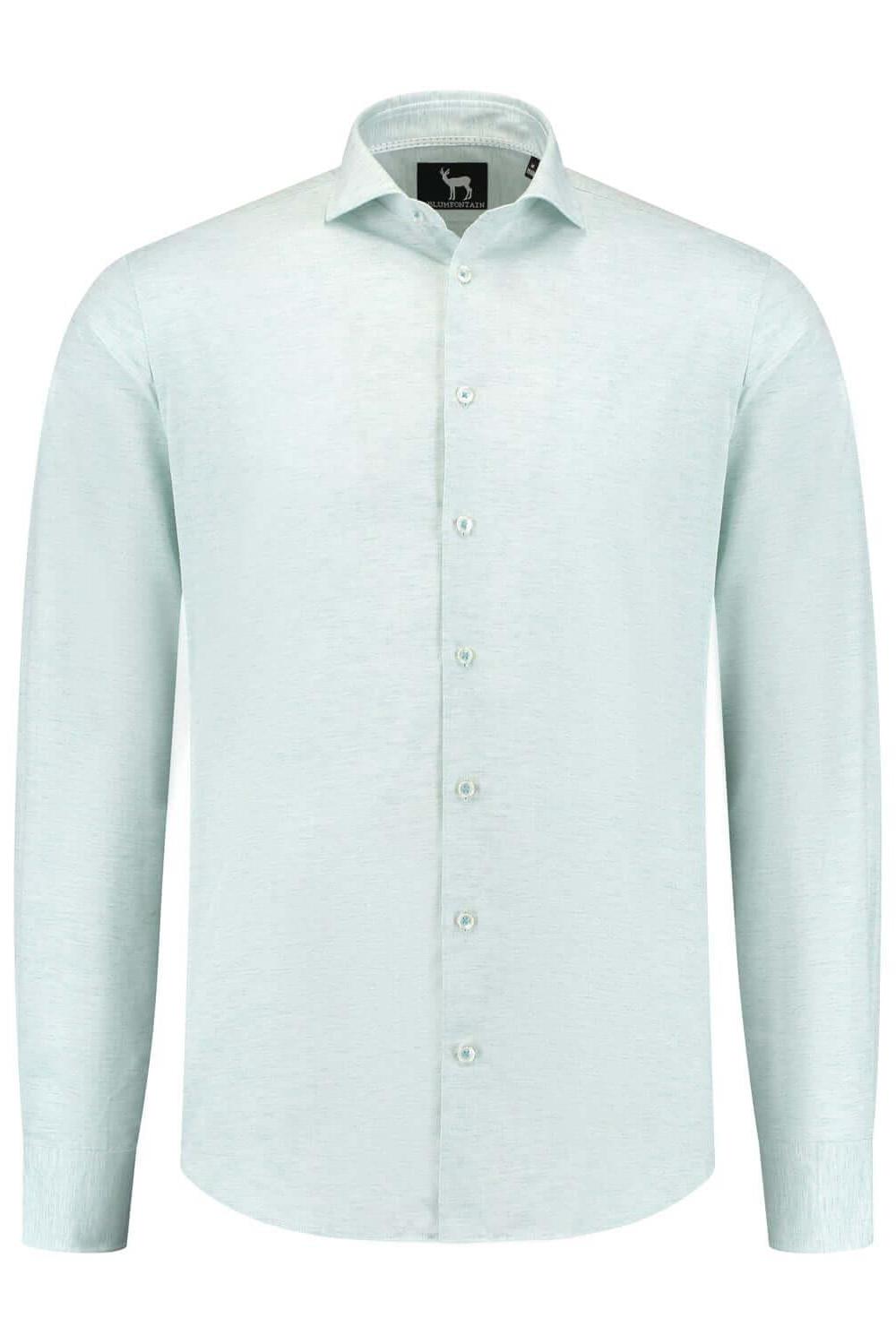 Blumfontain linnenprint uni groen-blauw