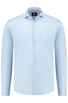 Blumfontain linnenprint uni lichtblauw