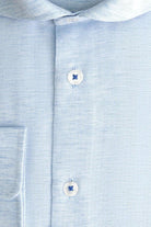 Blumfontain linnenprint uni lichtblauw ML7