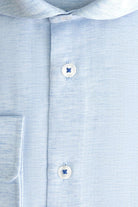 Blumfontain linnenprint uni lichtblauw ML7