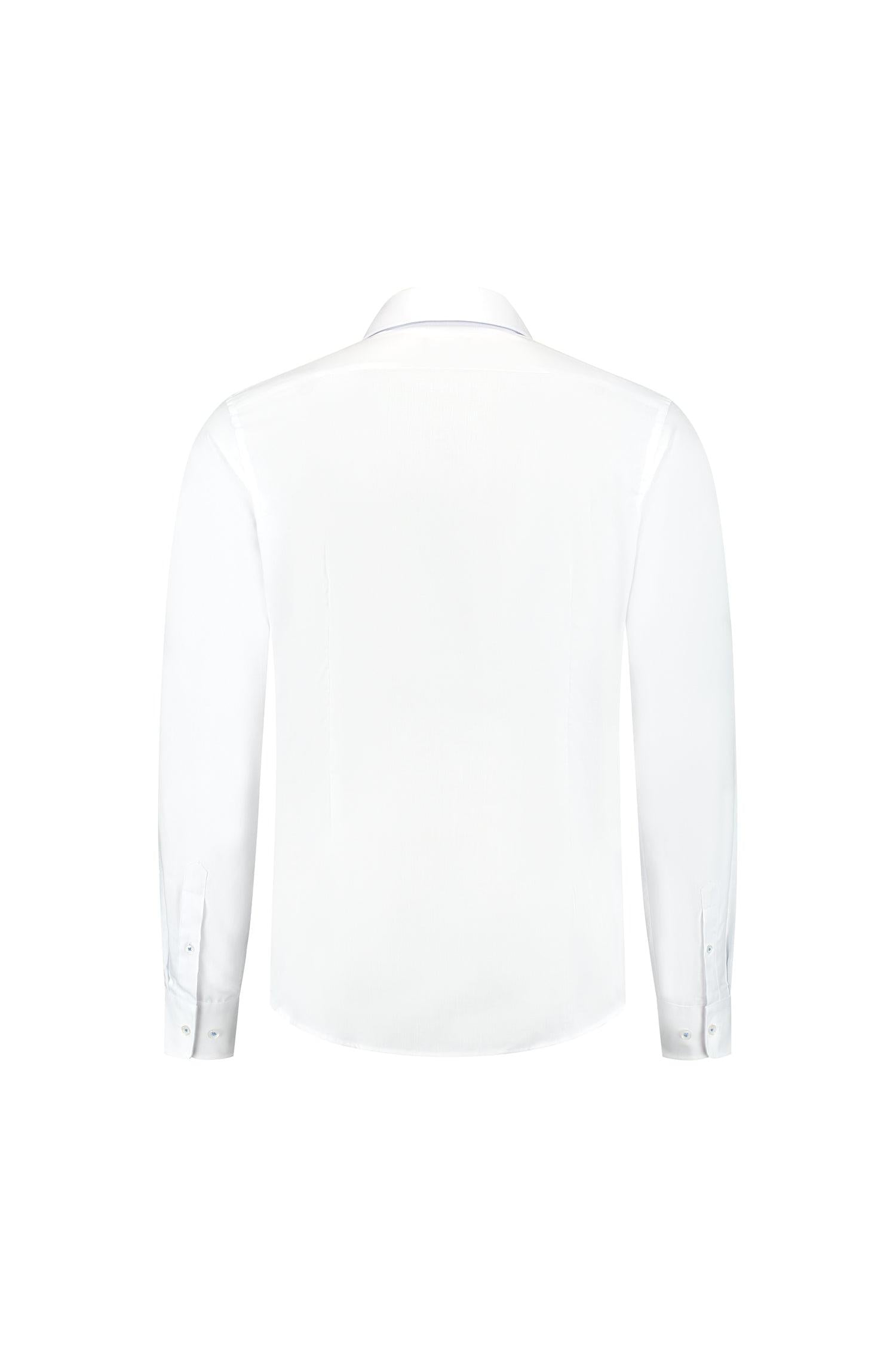 Blumfontain linnenprint uni wit