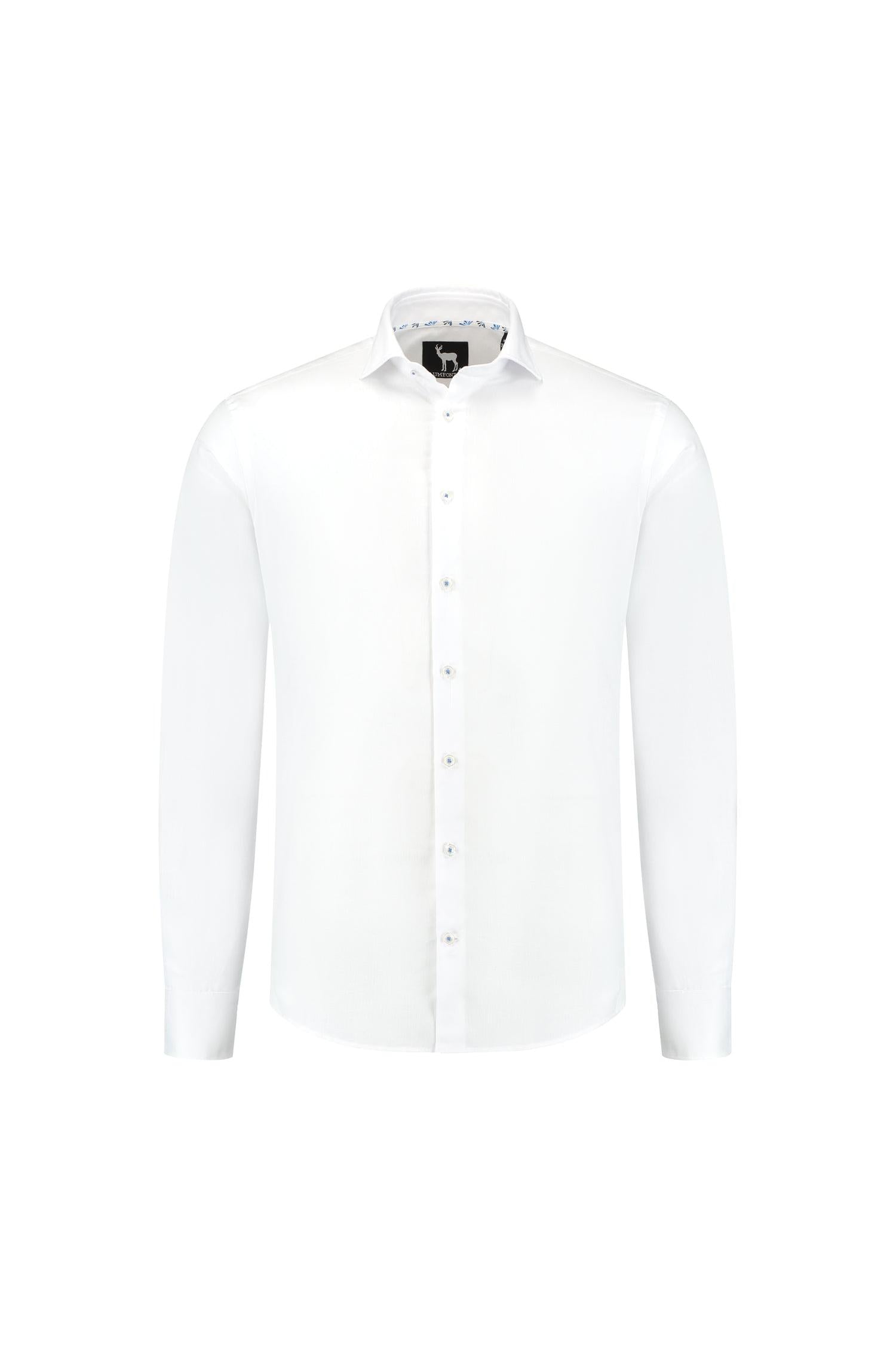 Blumfontain linnenprint uni wit ML7