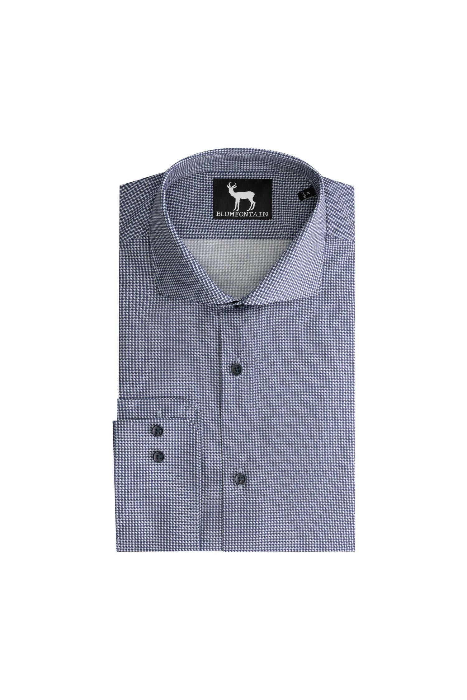Blumfontain pied-de-poule blauw