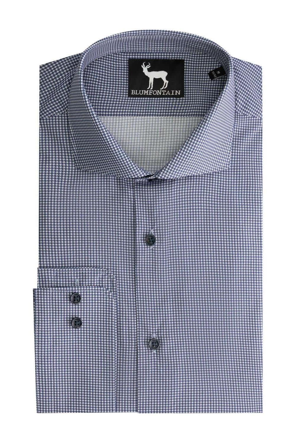 Blumfontain pied-de-poule blauw
