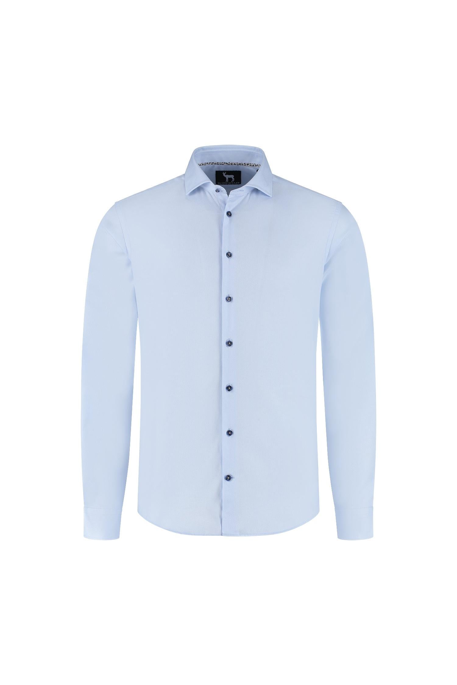 Blumfontain uni visgraat lichtblauw