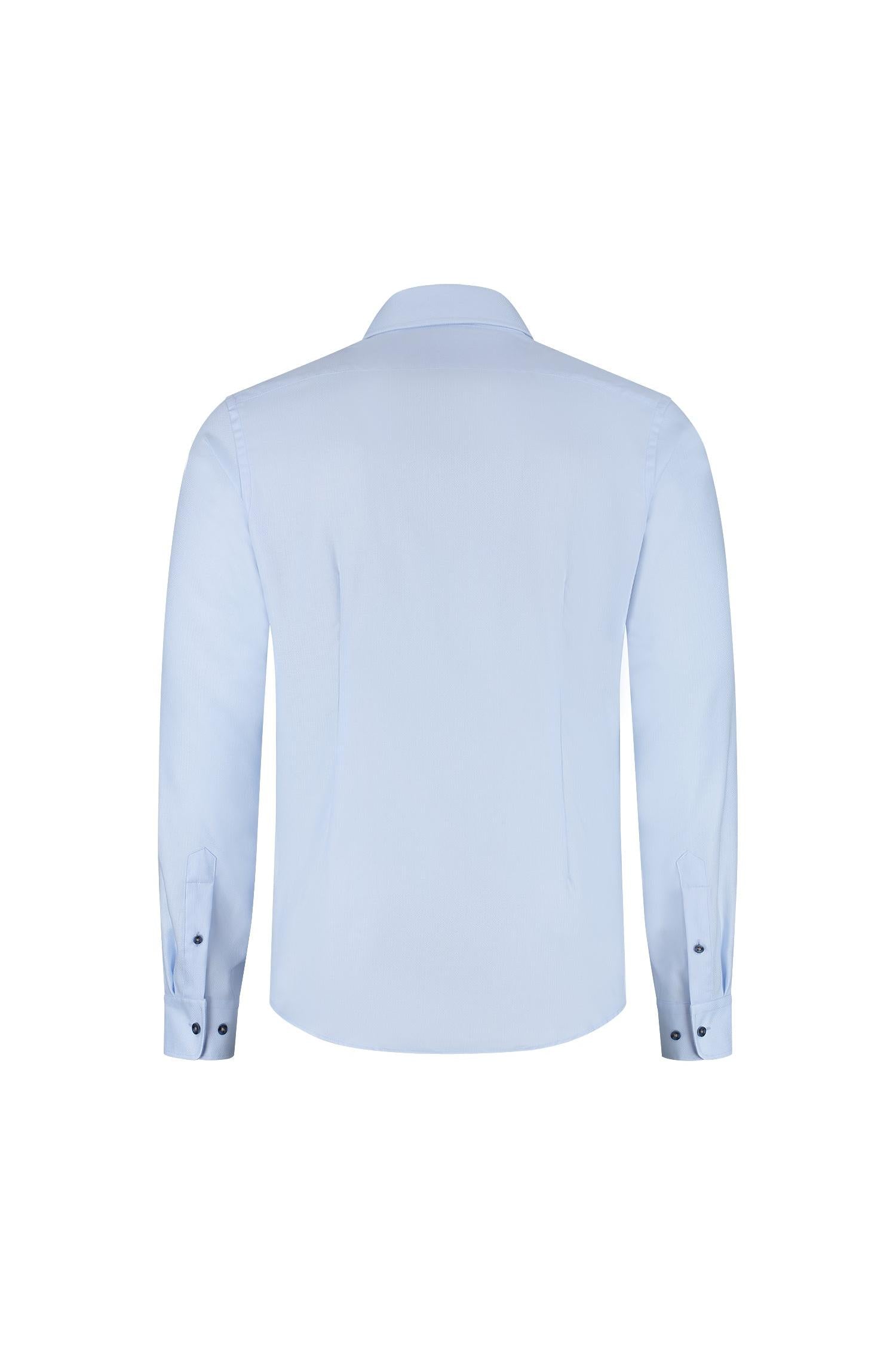 Blumfontain uni visgraat lichtblauw