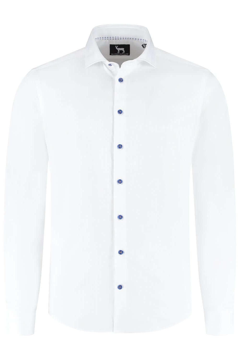 Blumfontain uni visgraat wit