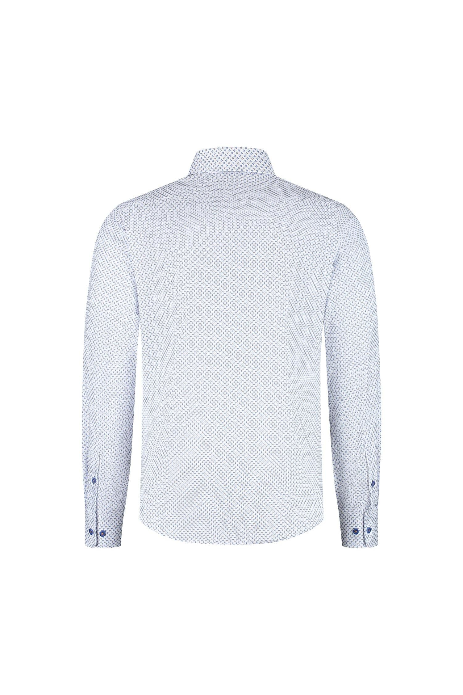 Blumfontain wieber print beige-blauw