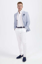 Dubbele manchet bamboe wit