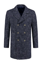 Coat blauw gemeleerd