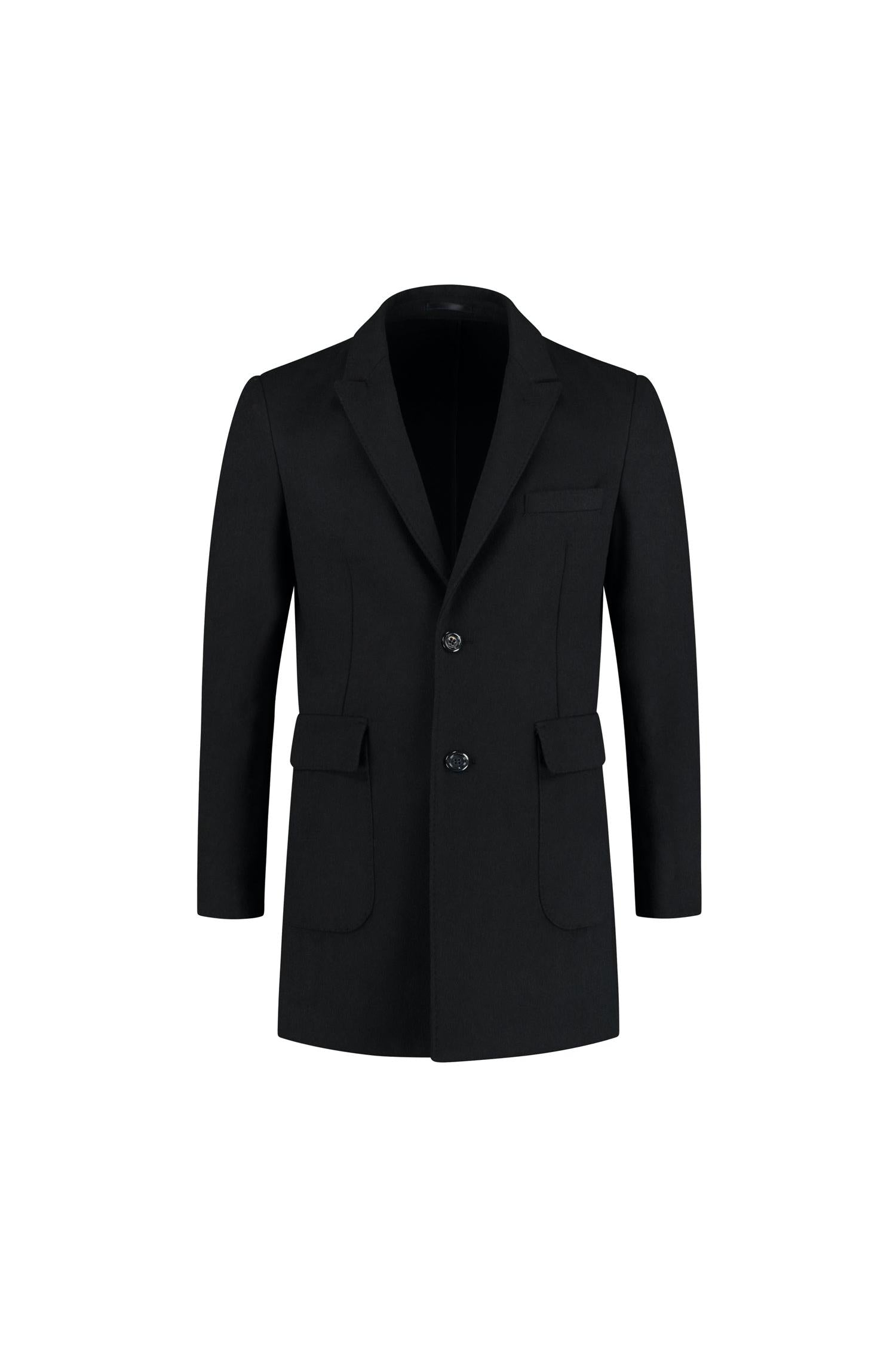 Coat unconstructed blauw