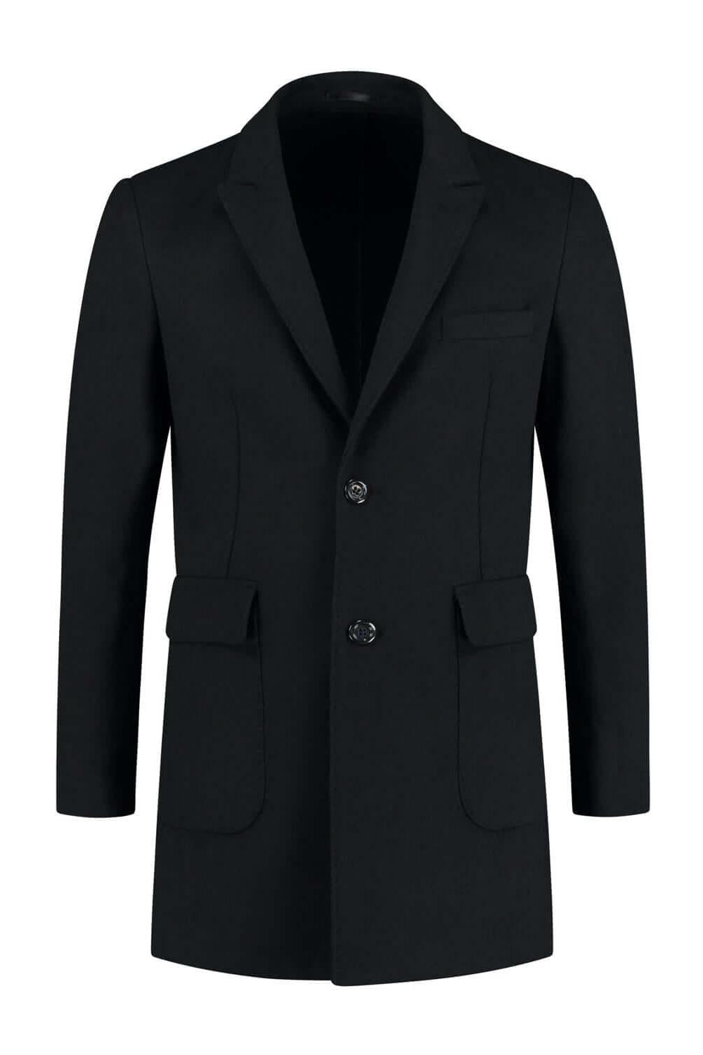 Coat unconstructed blauw