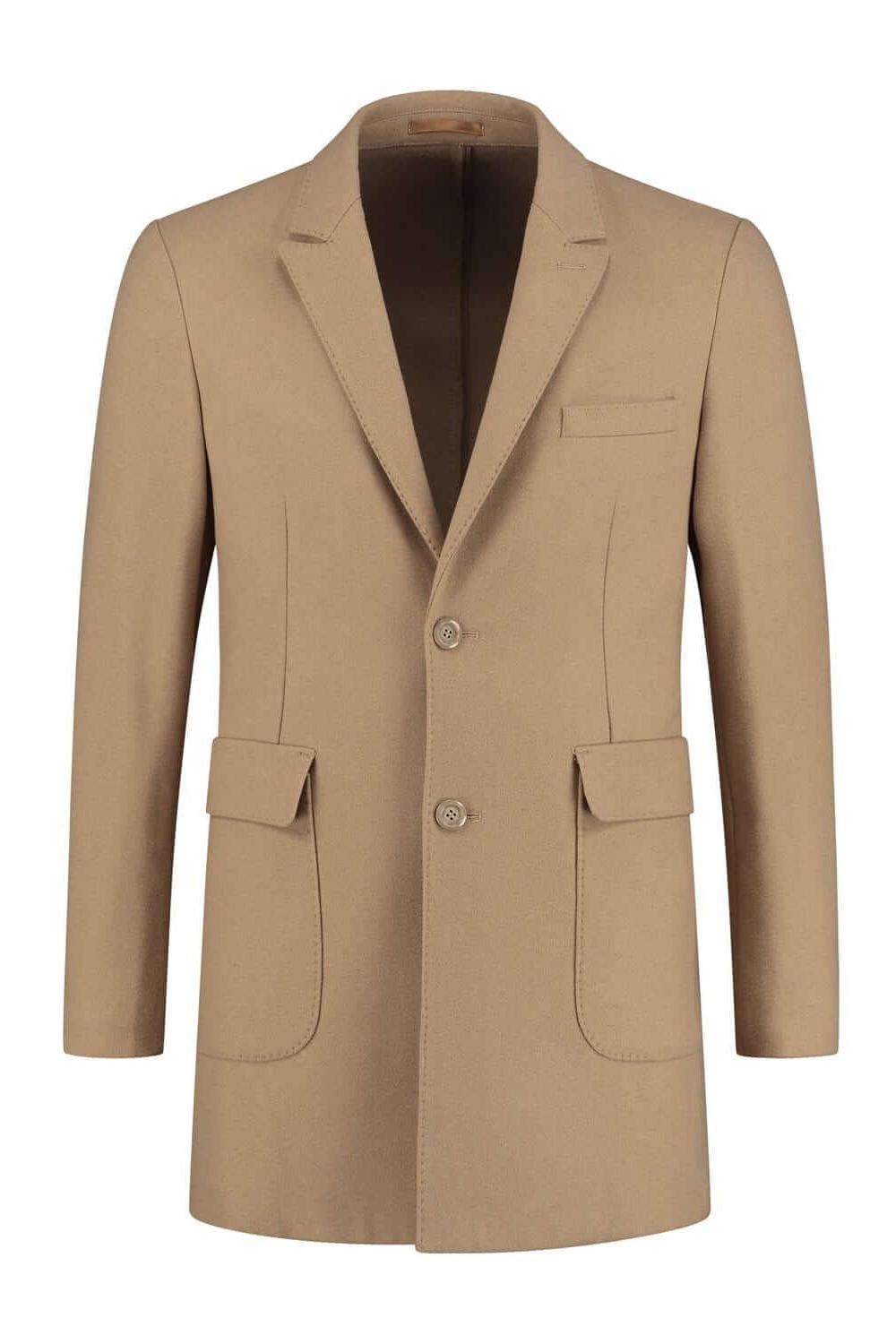 Coat unconstructed camel