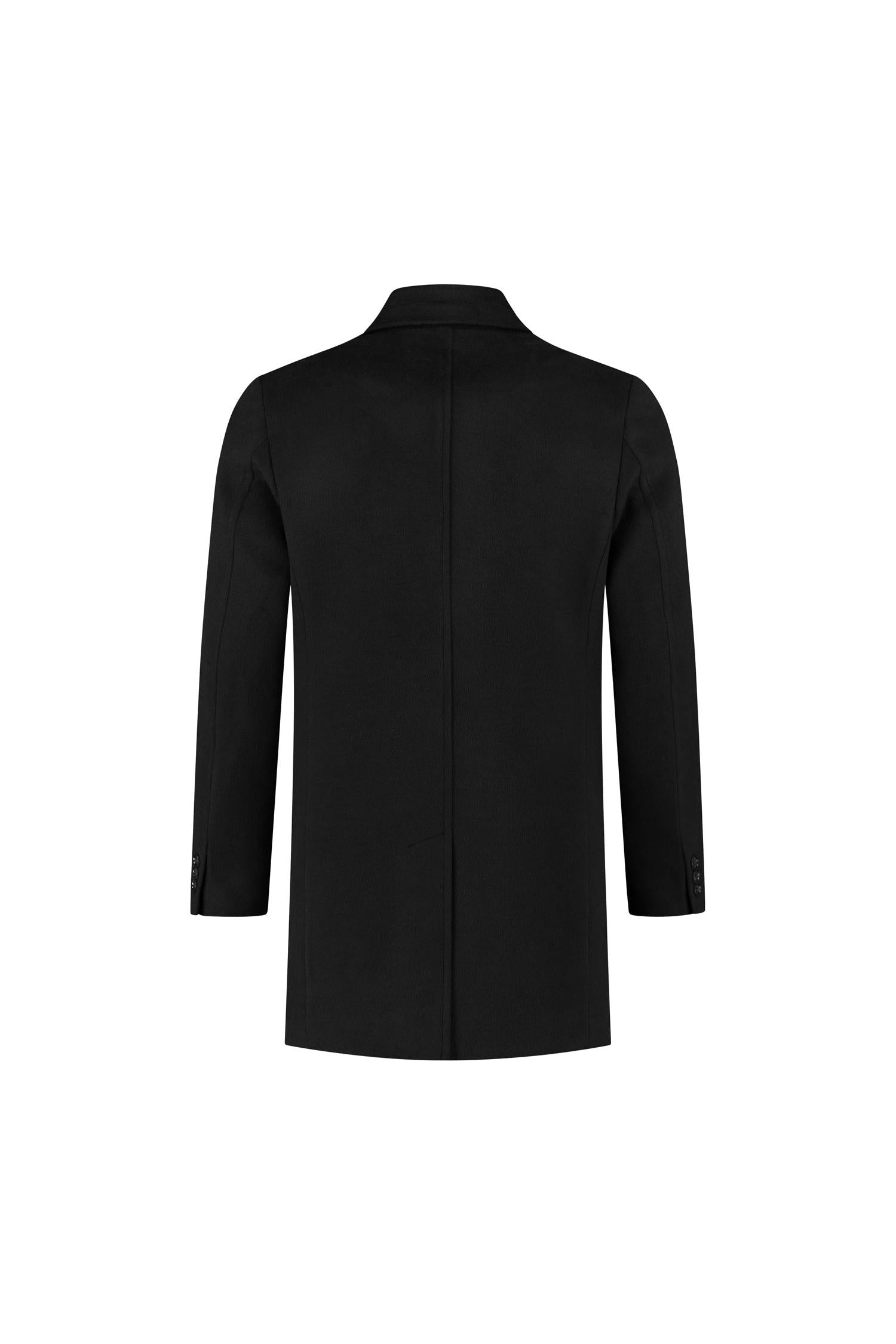 Coat windvanger zwart