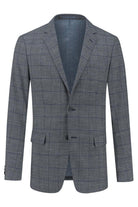 Colbert blokruit grijs-blauw