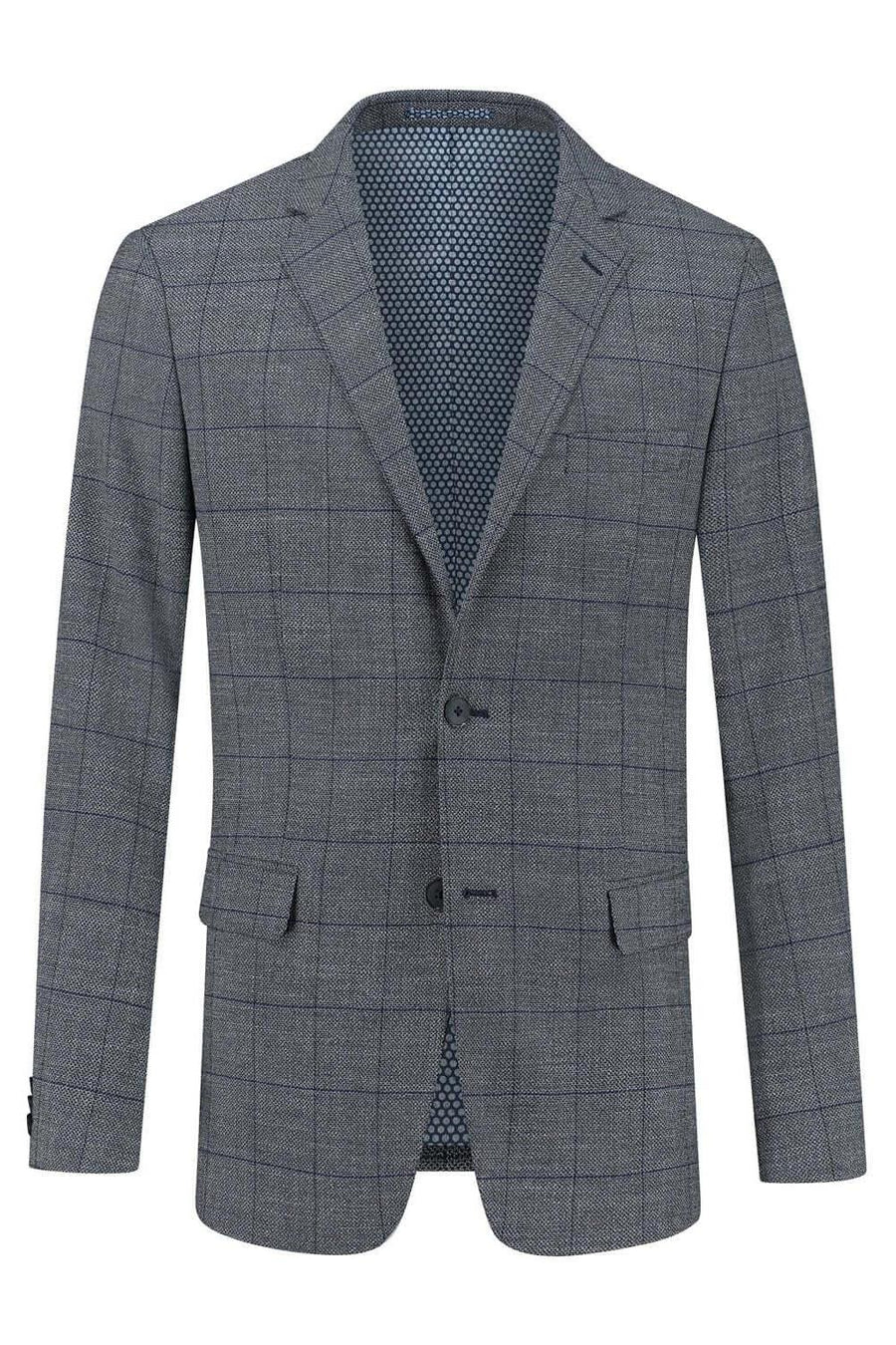 Checked blazer grey-blue