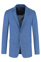 Colbert linnenlook staalblauw