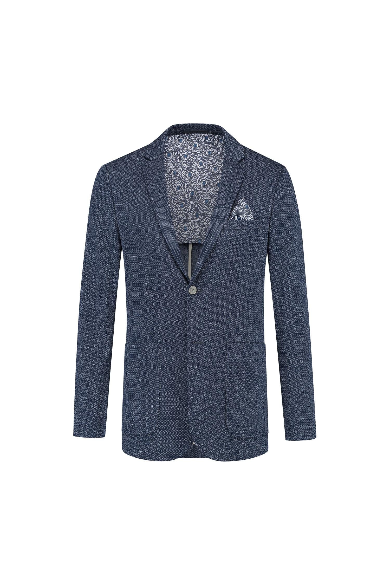 Colbert print blauw