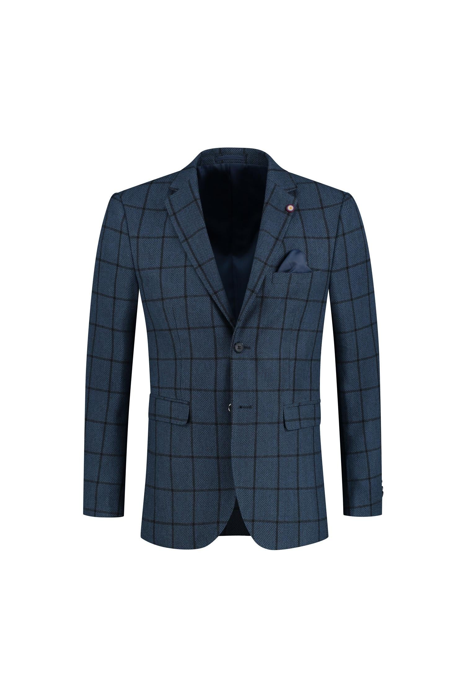 Colbert ruit blauw